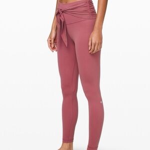 Lululemon Wrap Waist in the color moss rose align leggings size 8
